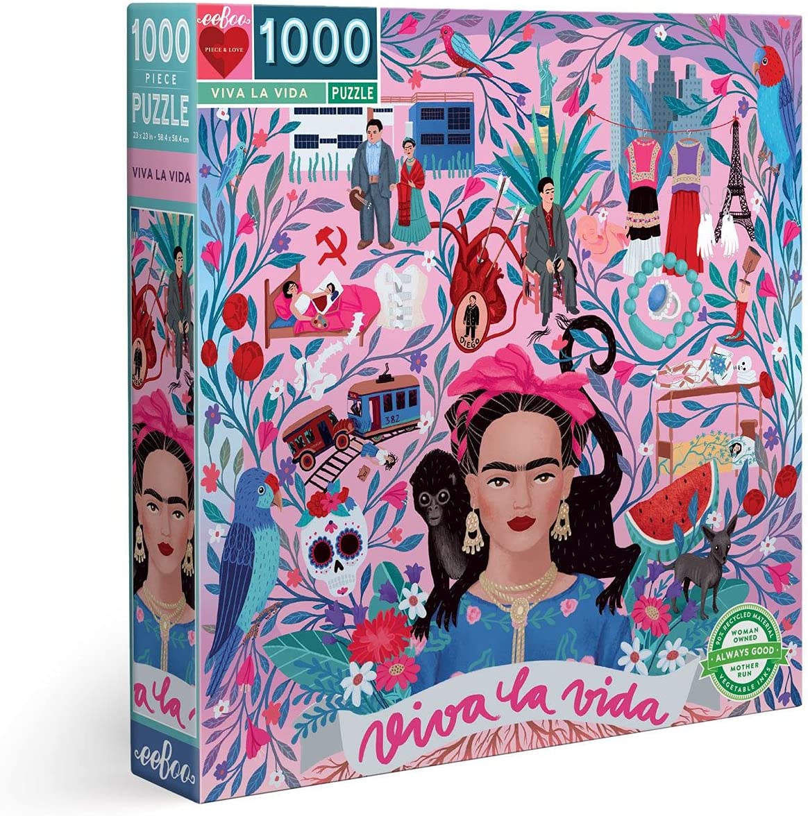 Viva la Vida Frida Kahlo 1000-piece Jigsaw Puzzle