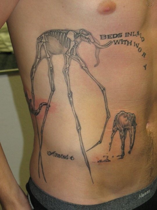 Salvador Dali elephant tattoo by Narfikinz on DeviantArt